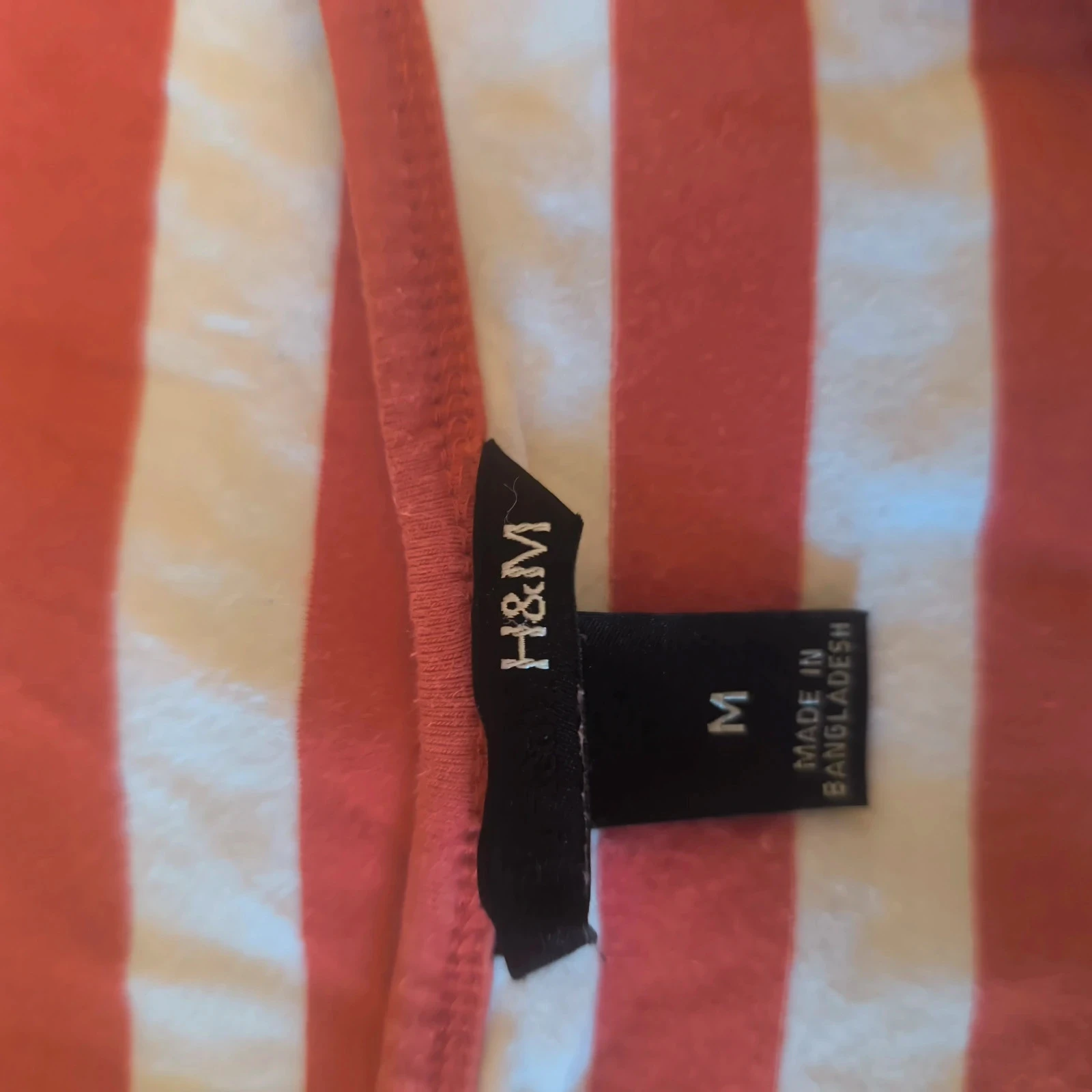 Débardeur H&M rayé corail et blanc – Taille M – Marinière – photo 3